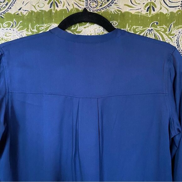 Vince Royal Blue Silk Blend Tunic Top Size 2 - Picture 10 of 15